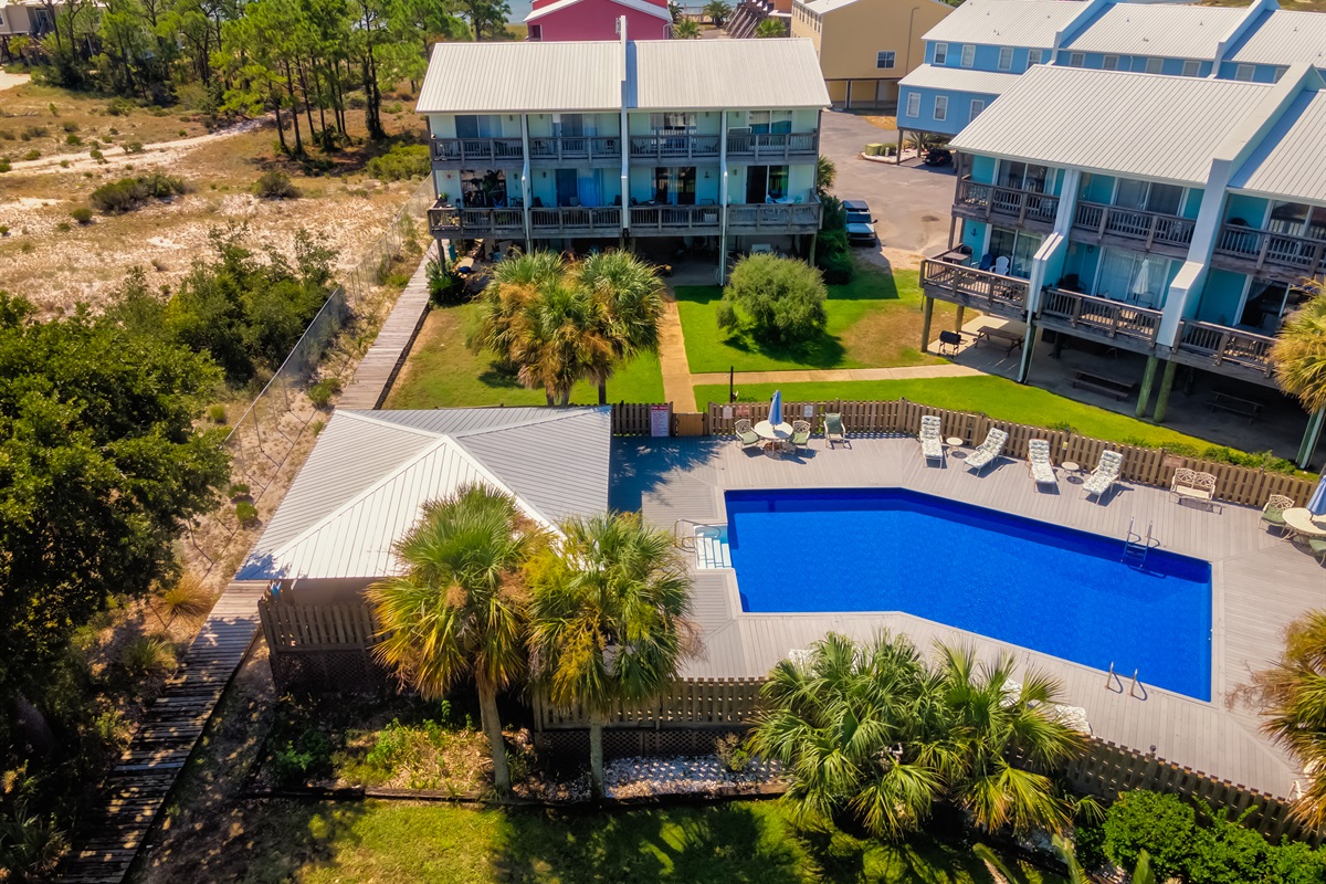 Condo overlooks the Courtyard Pool