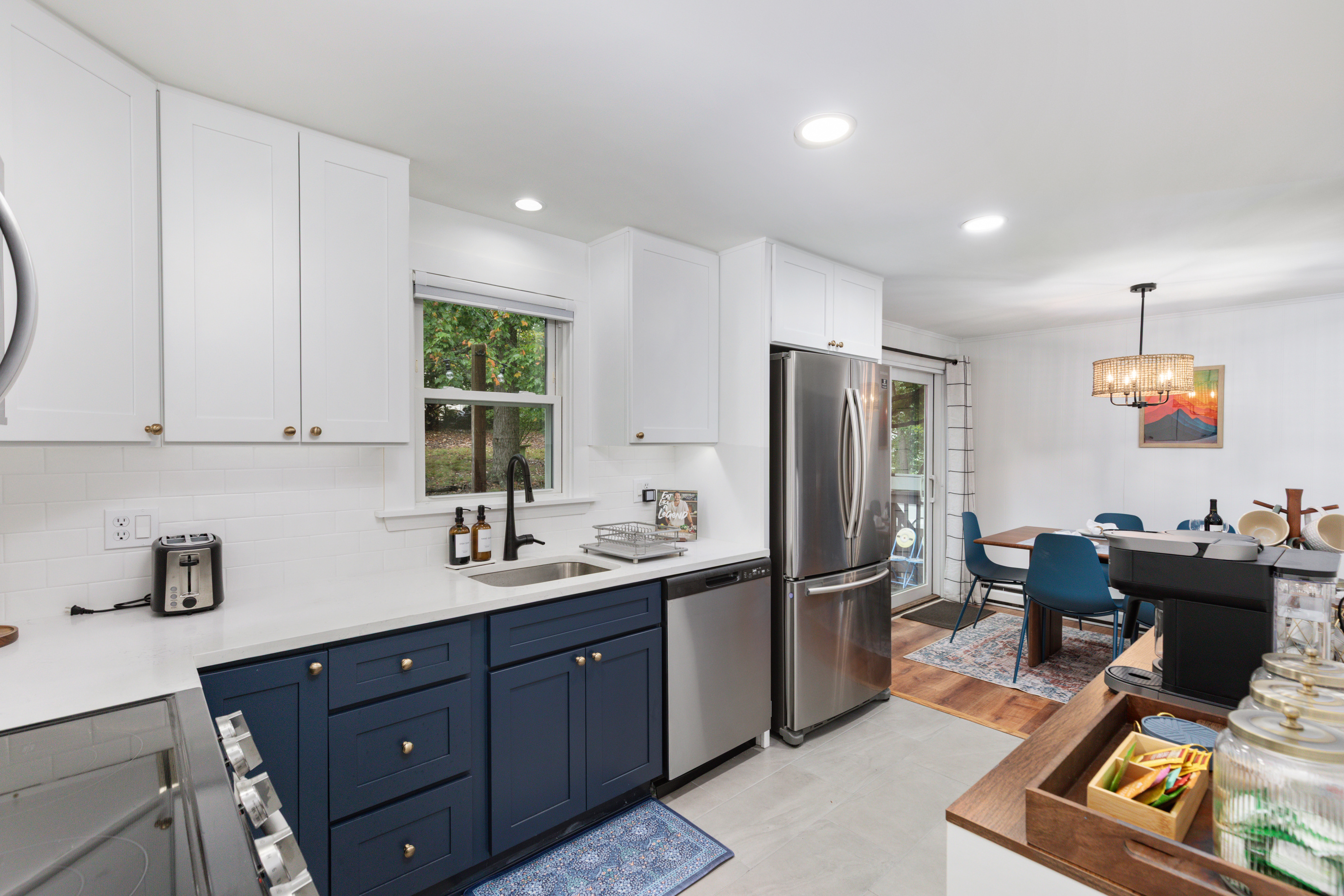 Cook up something special in this fully stocked kitchen — pots, pans, and everything you need to whip up a meal for family and friends.