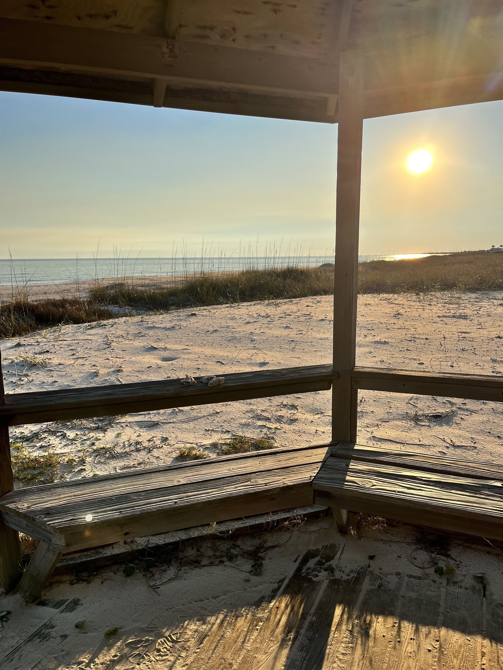 seating on gazebo 