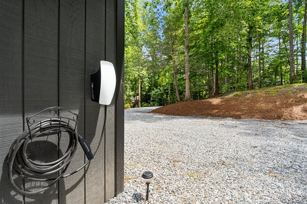 Equipped with a Level 2 EV Charger featuring a dual plug type compatible with all North American EVs.