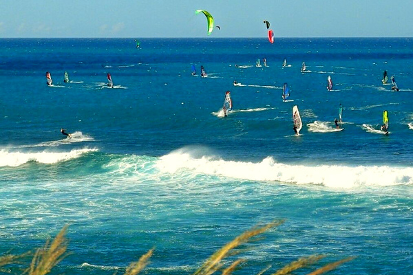 Wind Surfers at Ho'okipa Beach, about a 30 minute ride from the condo.