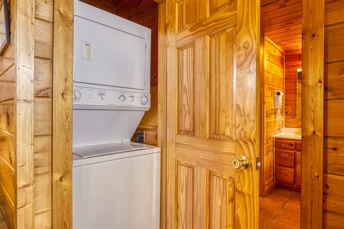 Washer/dryer on lower floor