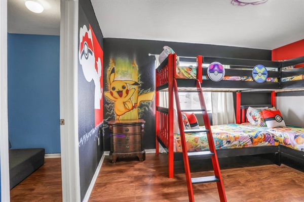 Pokemon themed bedroom