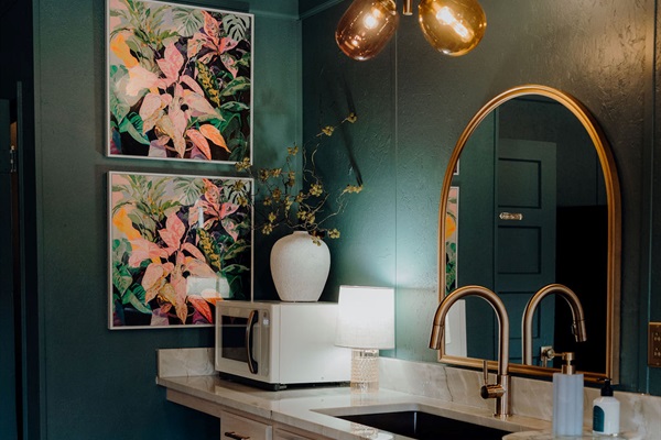 Game Room Sink and Microwave