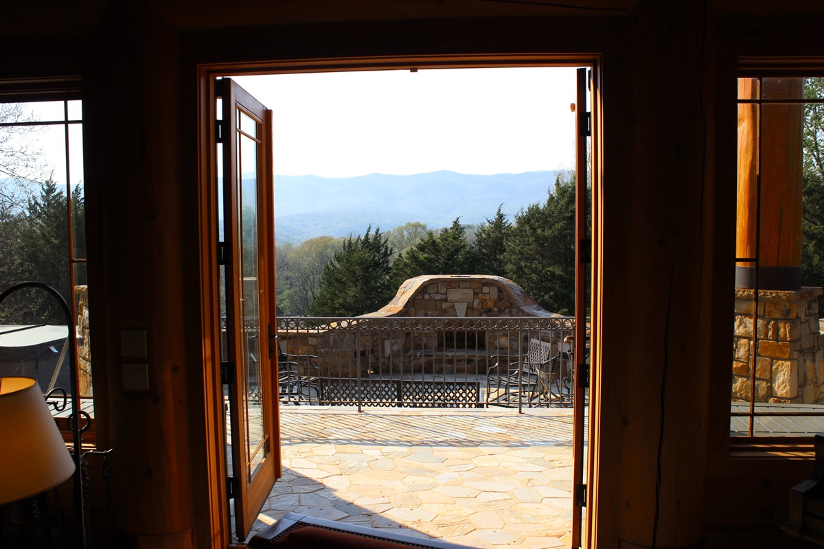 View of the patio from the livingroom