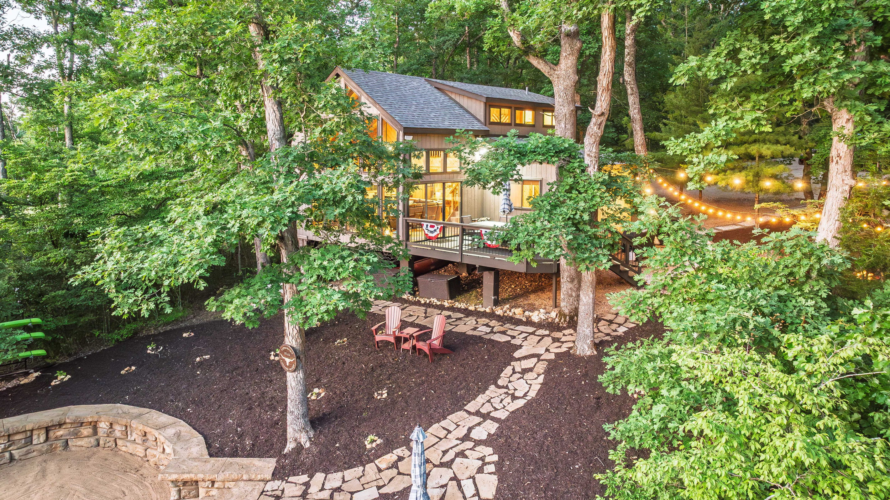 Tucked among mature trees for privacy and tranquility.