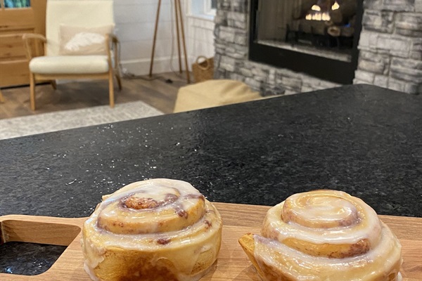 Fireside breakfast indoors or outdoors!