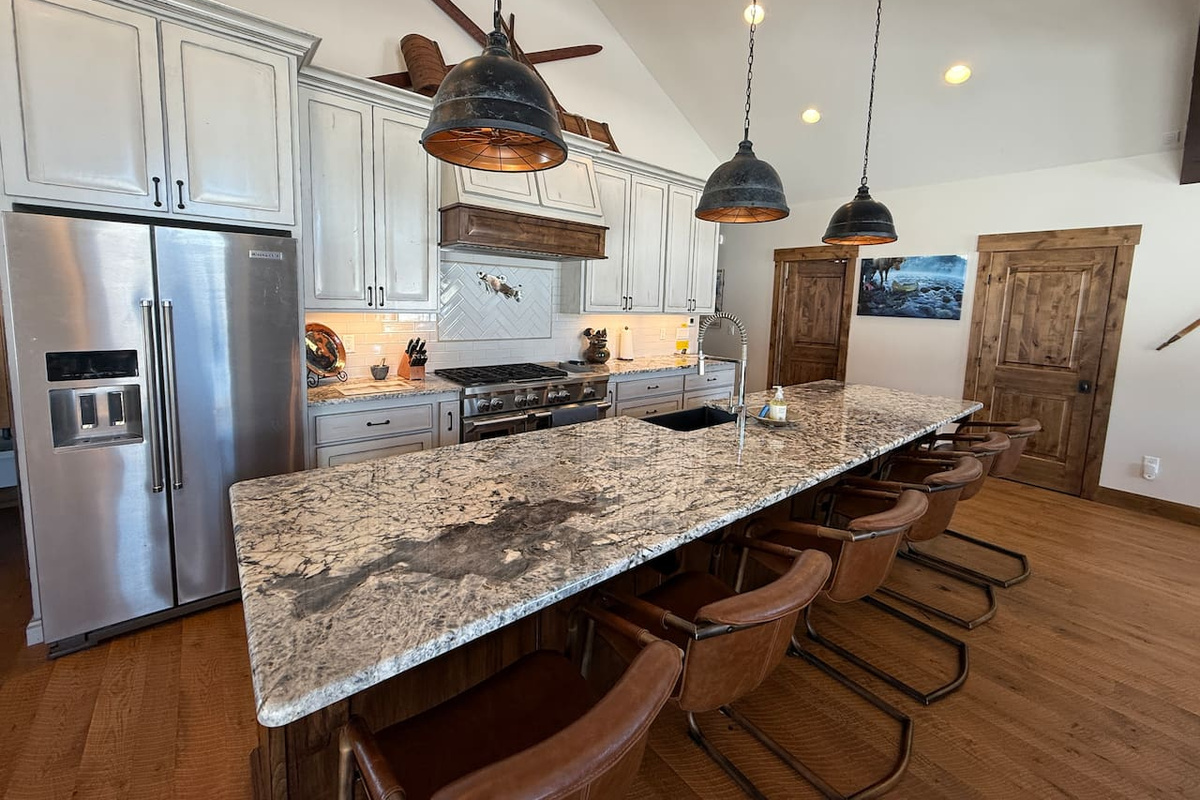 fully appointed kitchen with walk in pantry