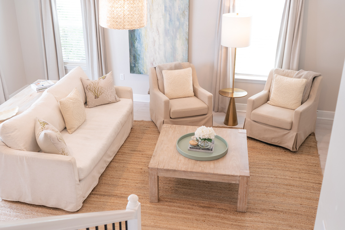 1 of 2 spacious and cozy living rooms, perfect for game night, movies and cocktails.