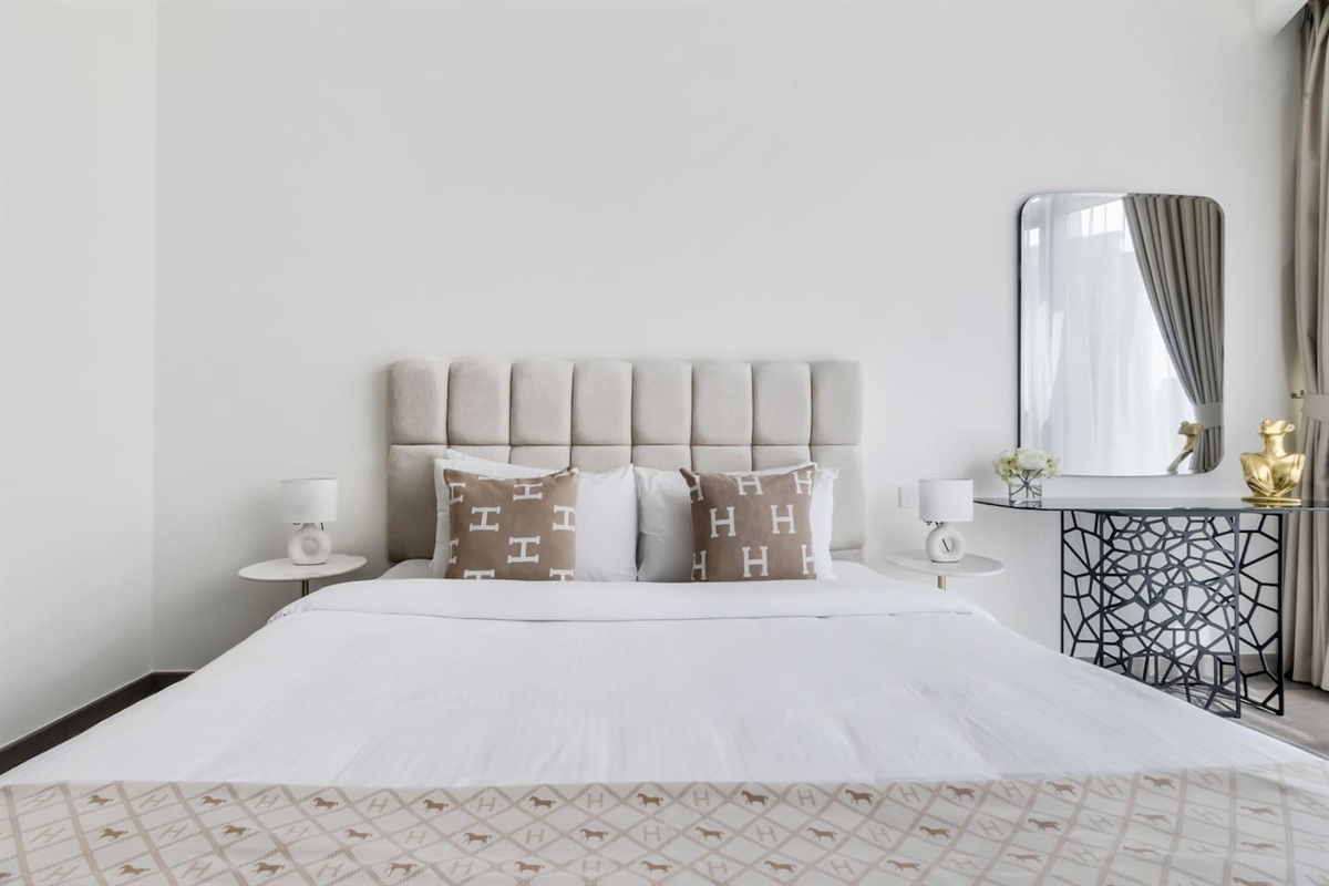 Sleep in this comfortable king bed