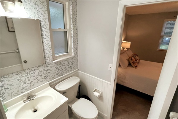1/2 bath connected to Bedroom #1