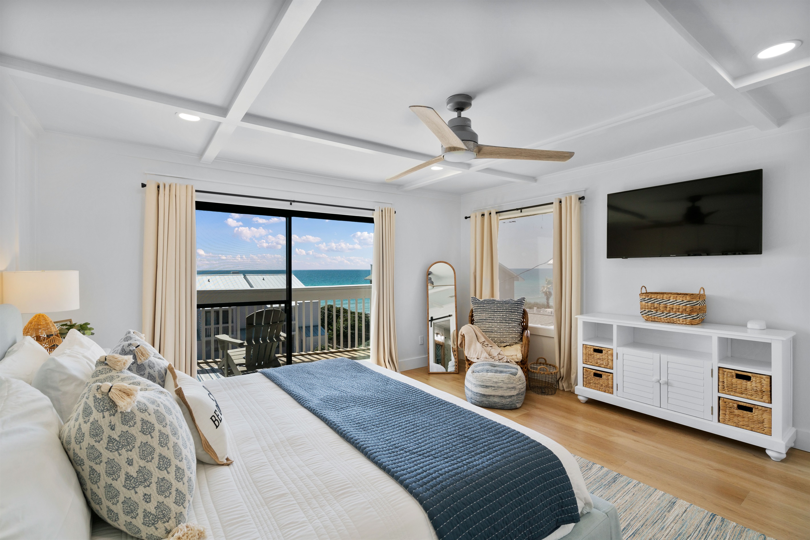 King primary suite with gulf views