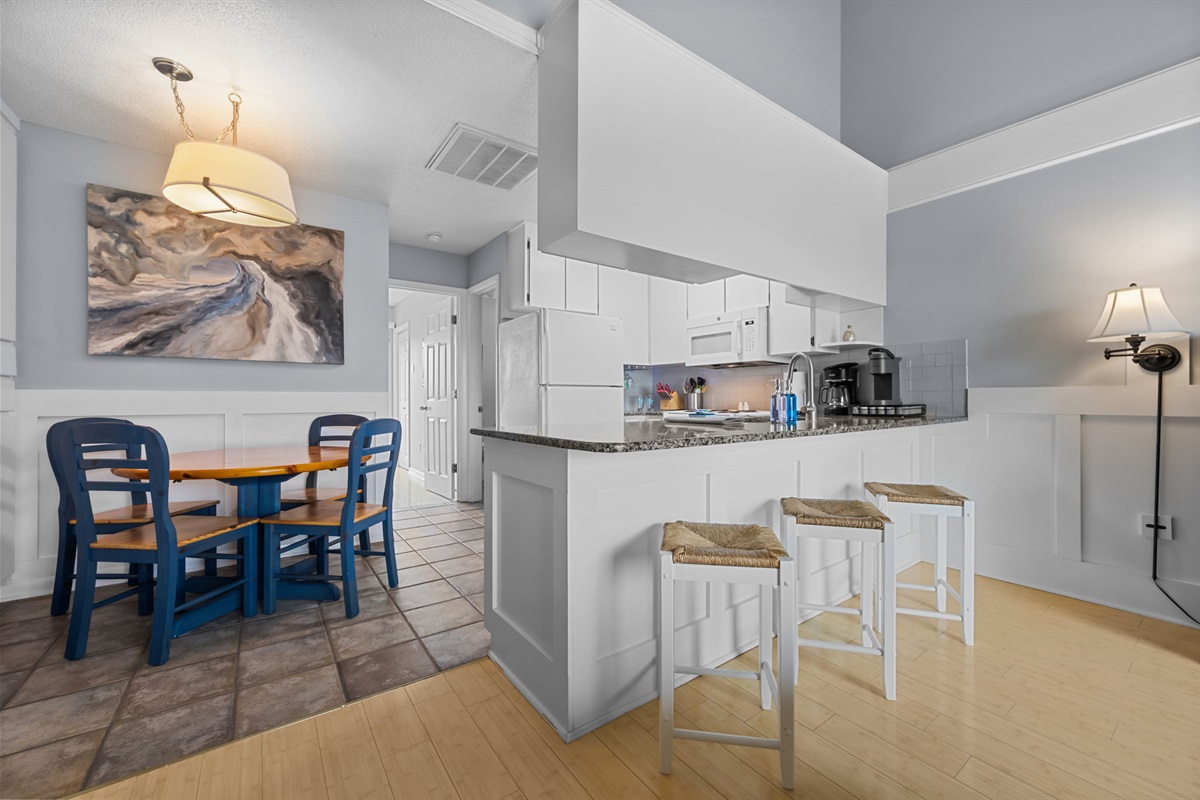Breakfast bar built for coffee, snacks, and stories