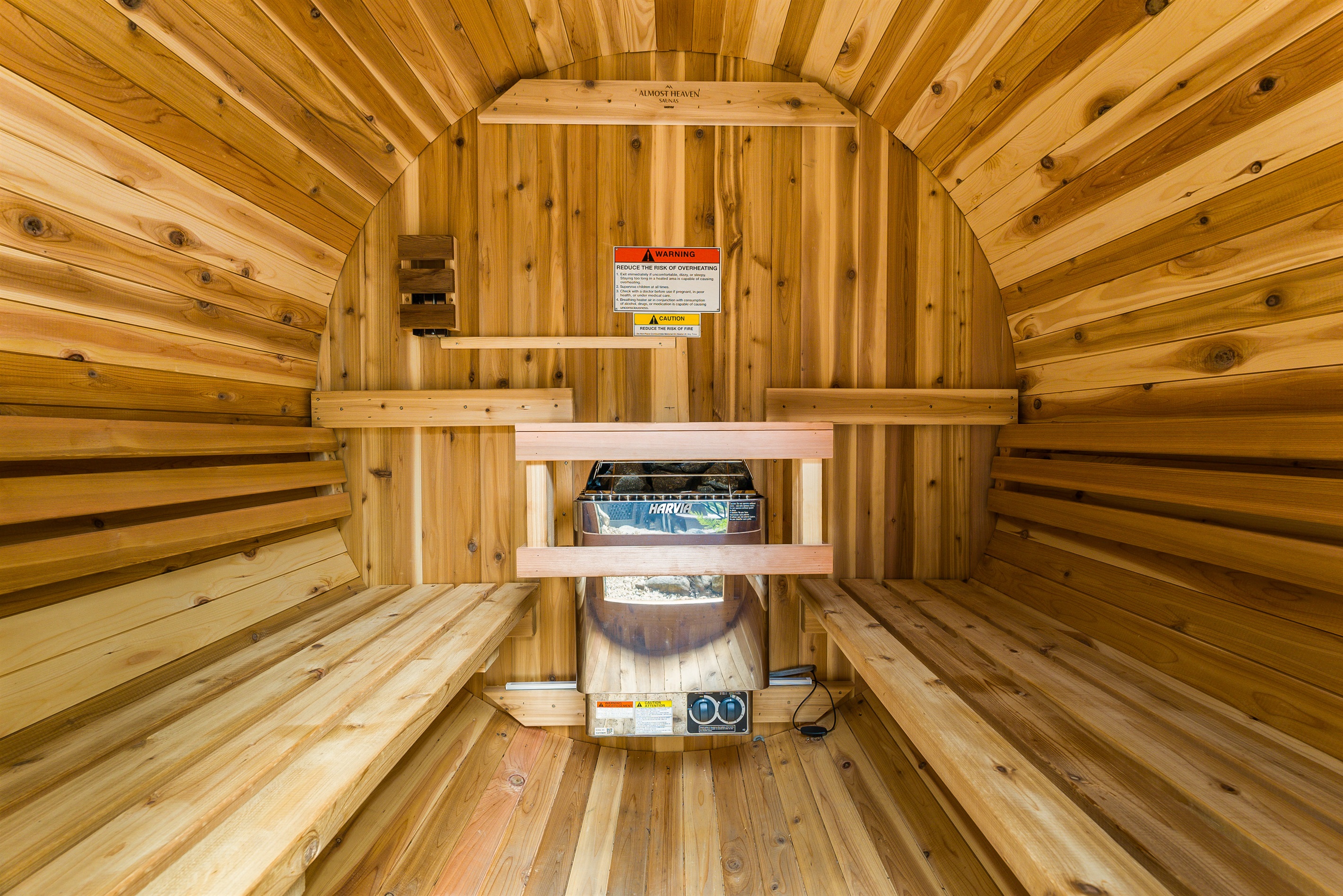 Spa-like comfort with a cozy private sauna