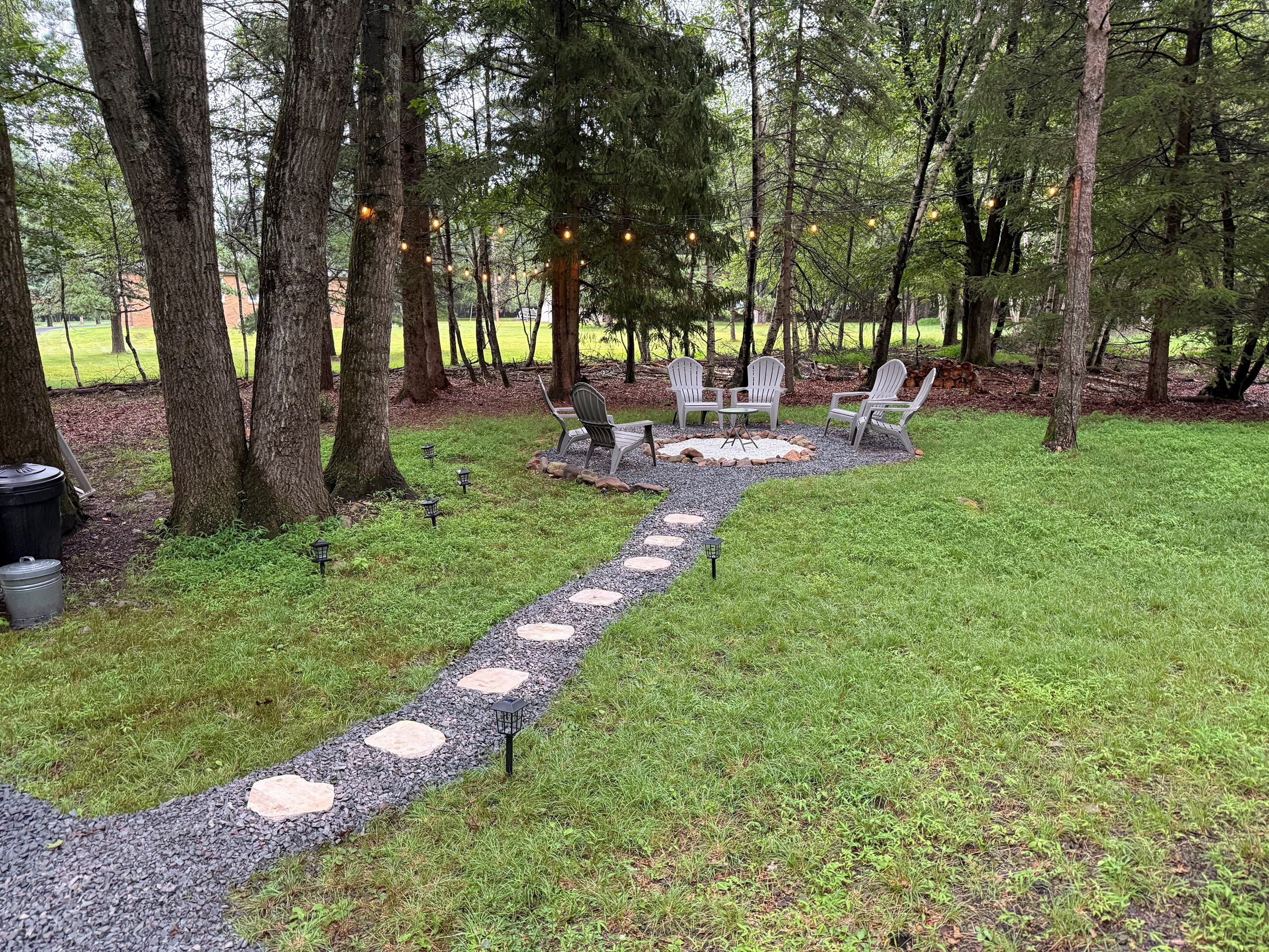Connect with Nature Seating - Unfortunately fire pits are not allowed - "Work in progress" will be adding more and upgrading soon.