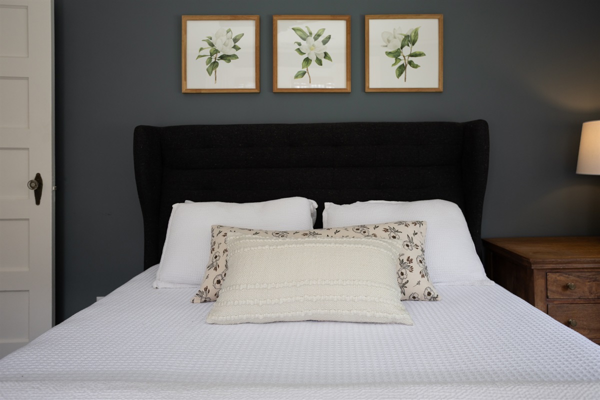 Carefully chosen artwork adds personality and charm, making the space feel uniquely inviting.