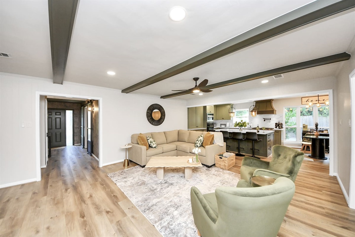 Great open floor plan for hanging out with your guests.