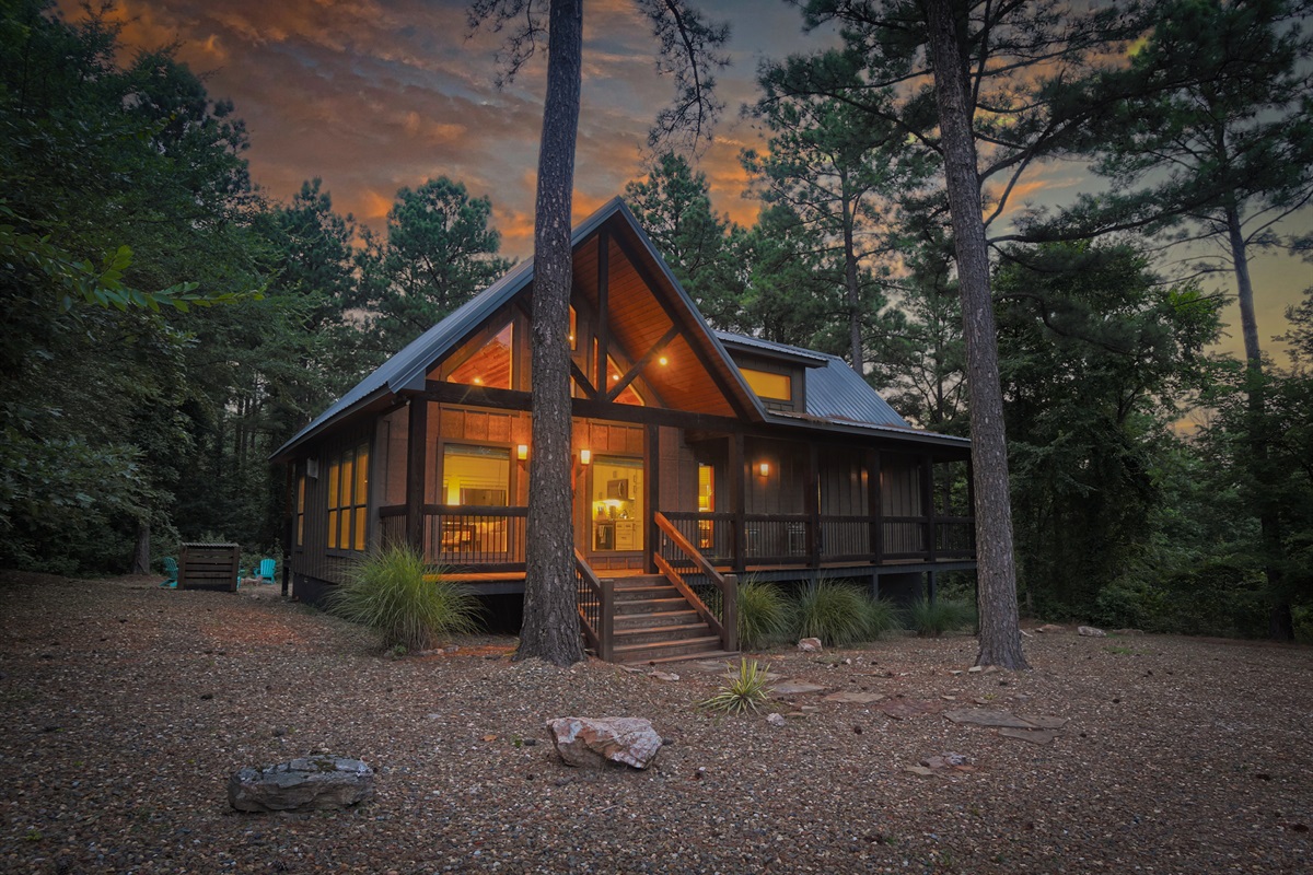 Nestled amongst mature pines