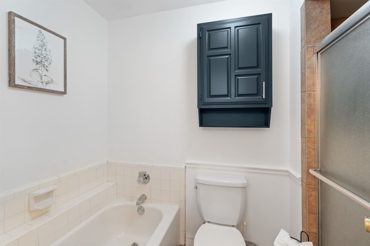 Stylish bathroom with contemporary finishes.