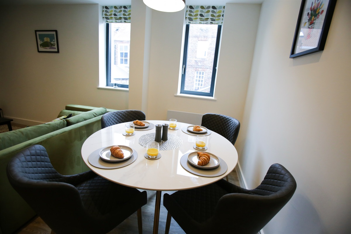 Dining in 2 bed apartment