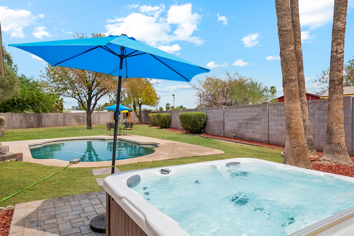 Don't forget to take an steamy evening soak in the hot tub!