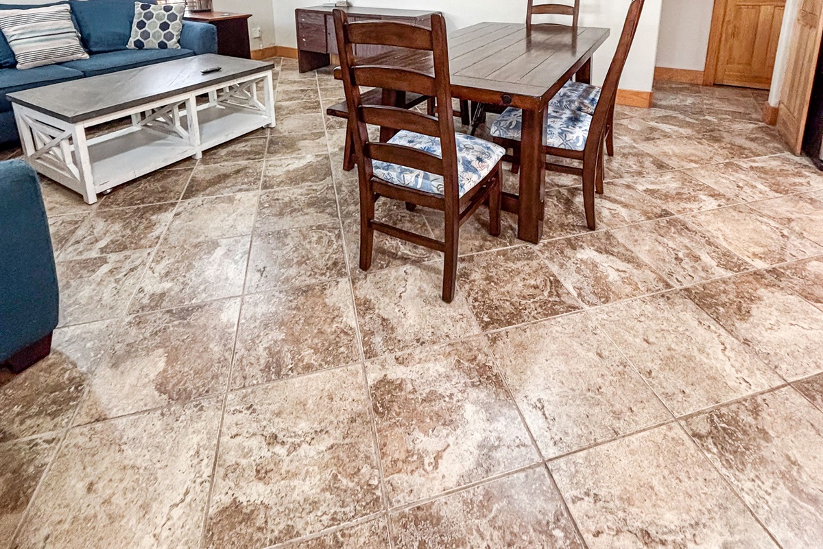 Open concept living dining