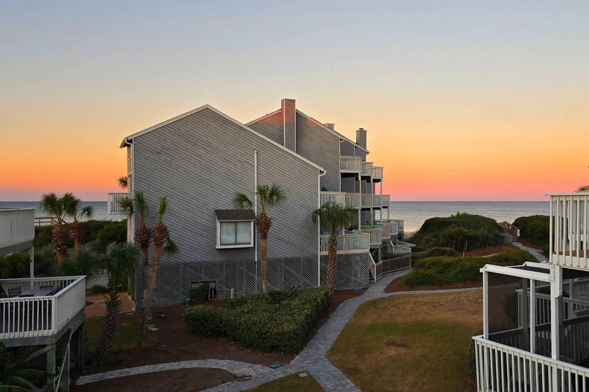 Every evening closes like this &mdash; the whole Gulf going gold, your drink poured, the screen door open &mdash; it never gets old.