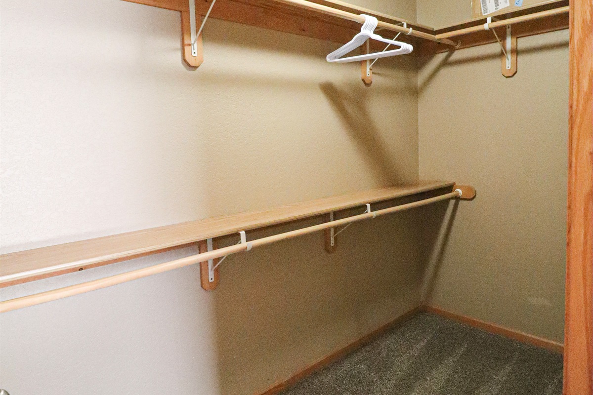 Master walk in closet