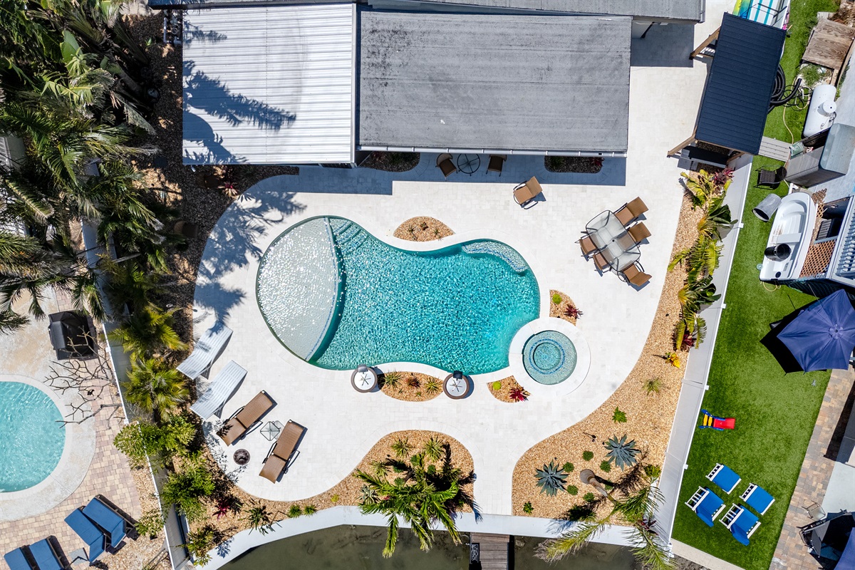 Waterfront oasis with pool, spa, boat and dock available!