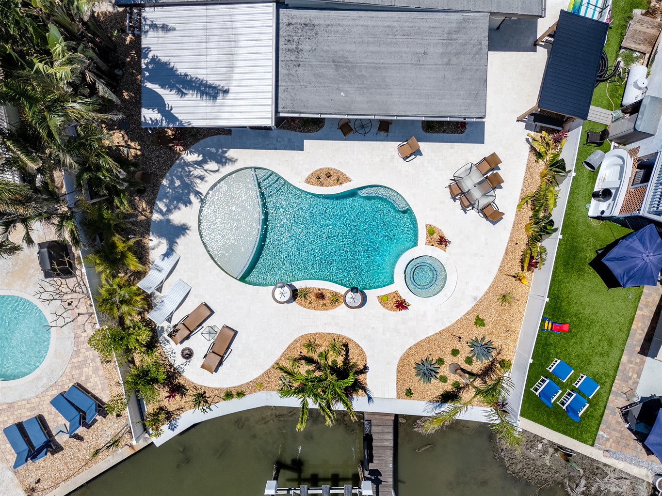 Waterfront oasis with pool, spa, boat and dock available!