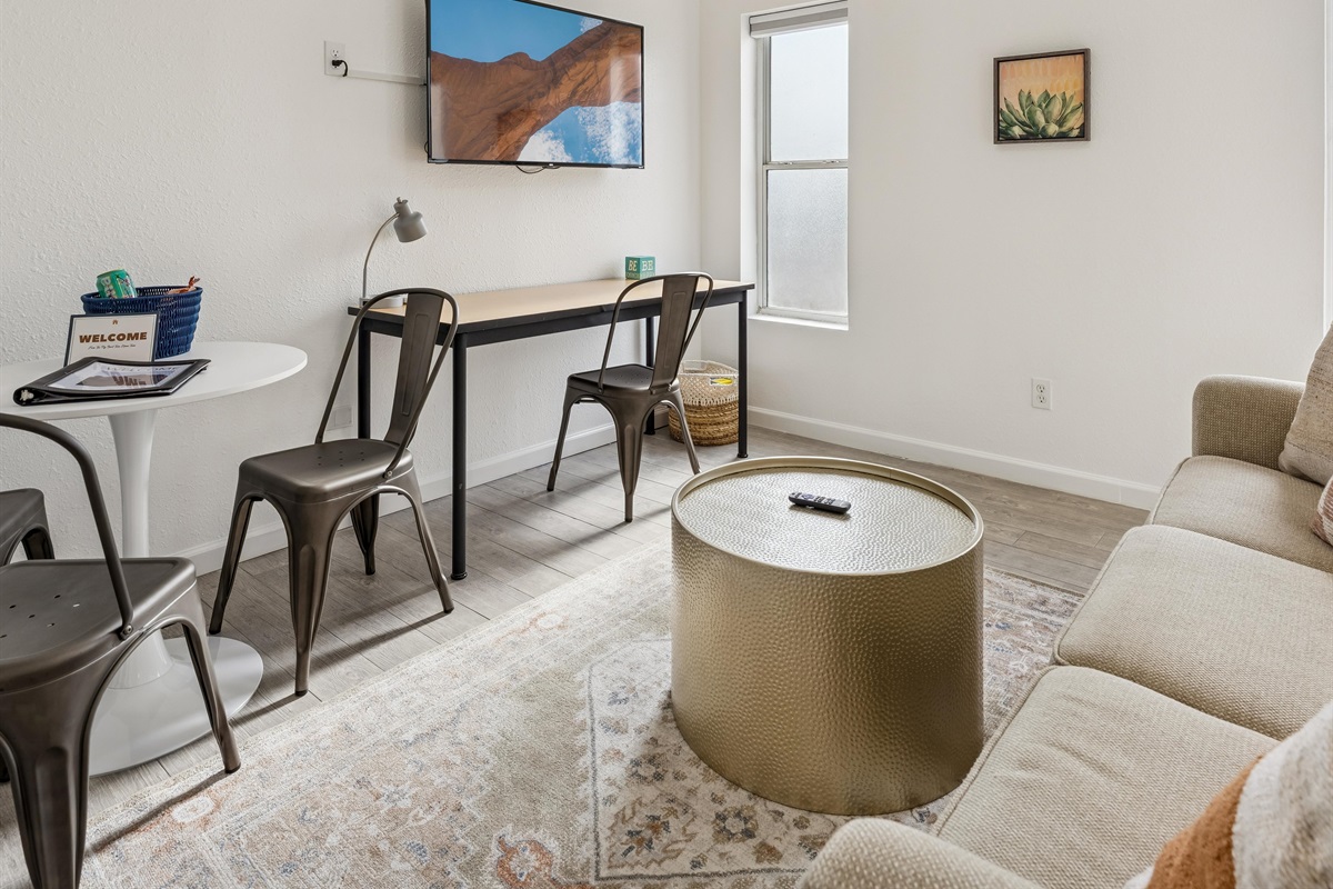 Dedicated remote-work space with high speed internet