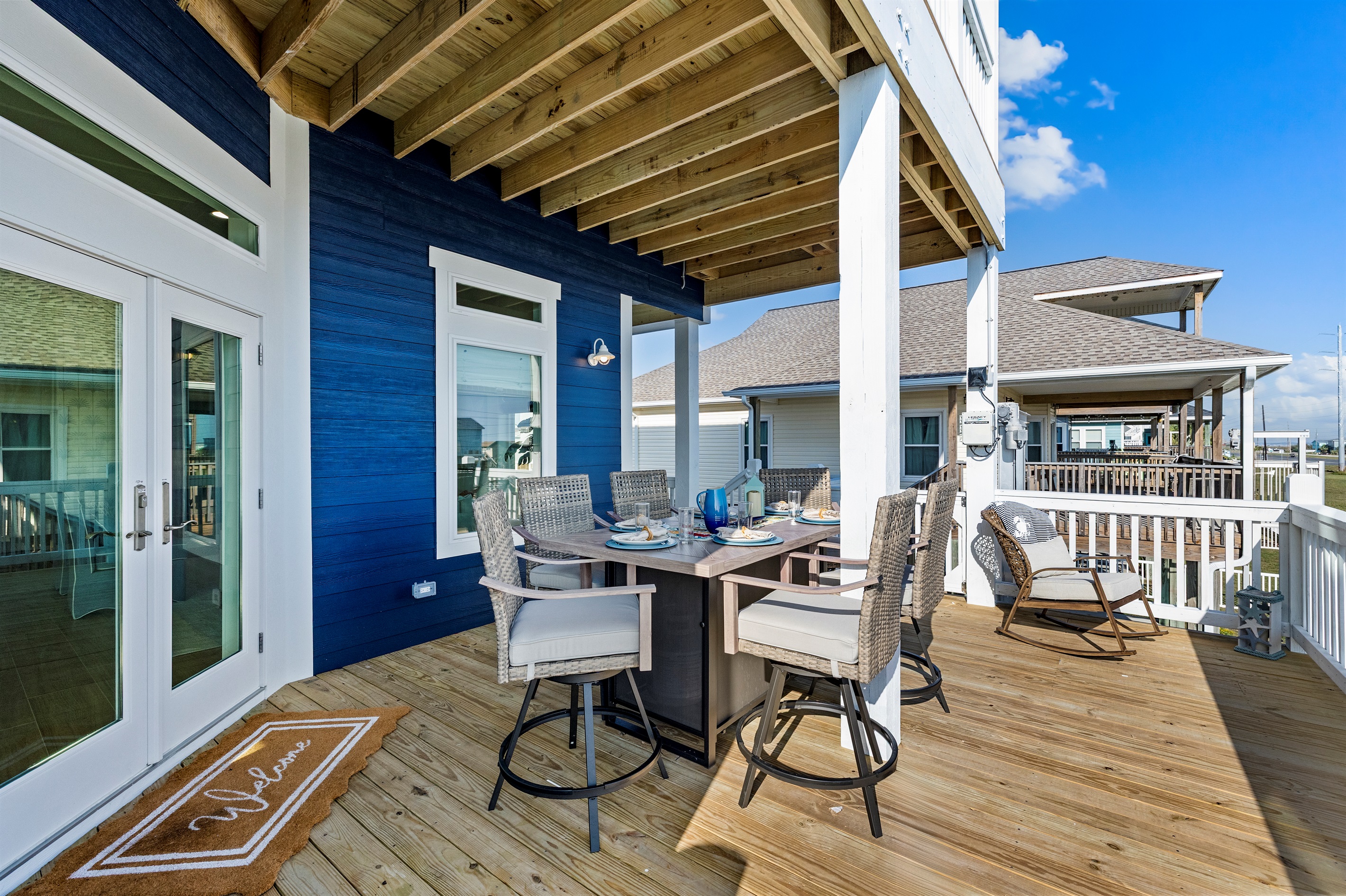 Enjoy meals on the beautiful main floor patio.