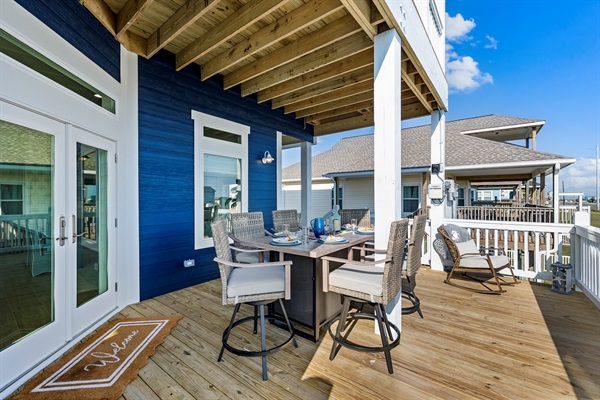 Enjoy meals on the beautiful main floor patio.