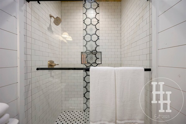 Downstairs walk in shower