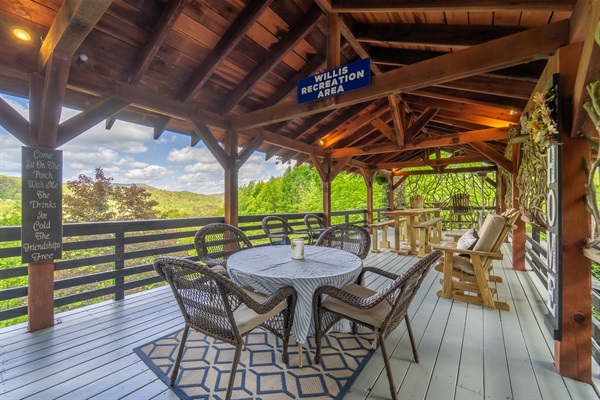 Four Top Outdoor Dining Table with the Best View in the House!