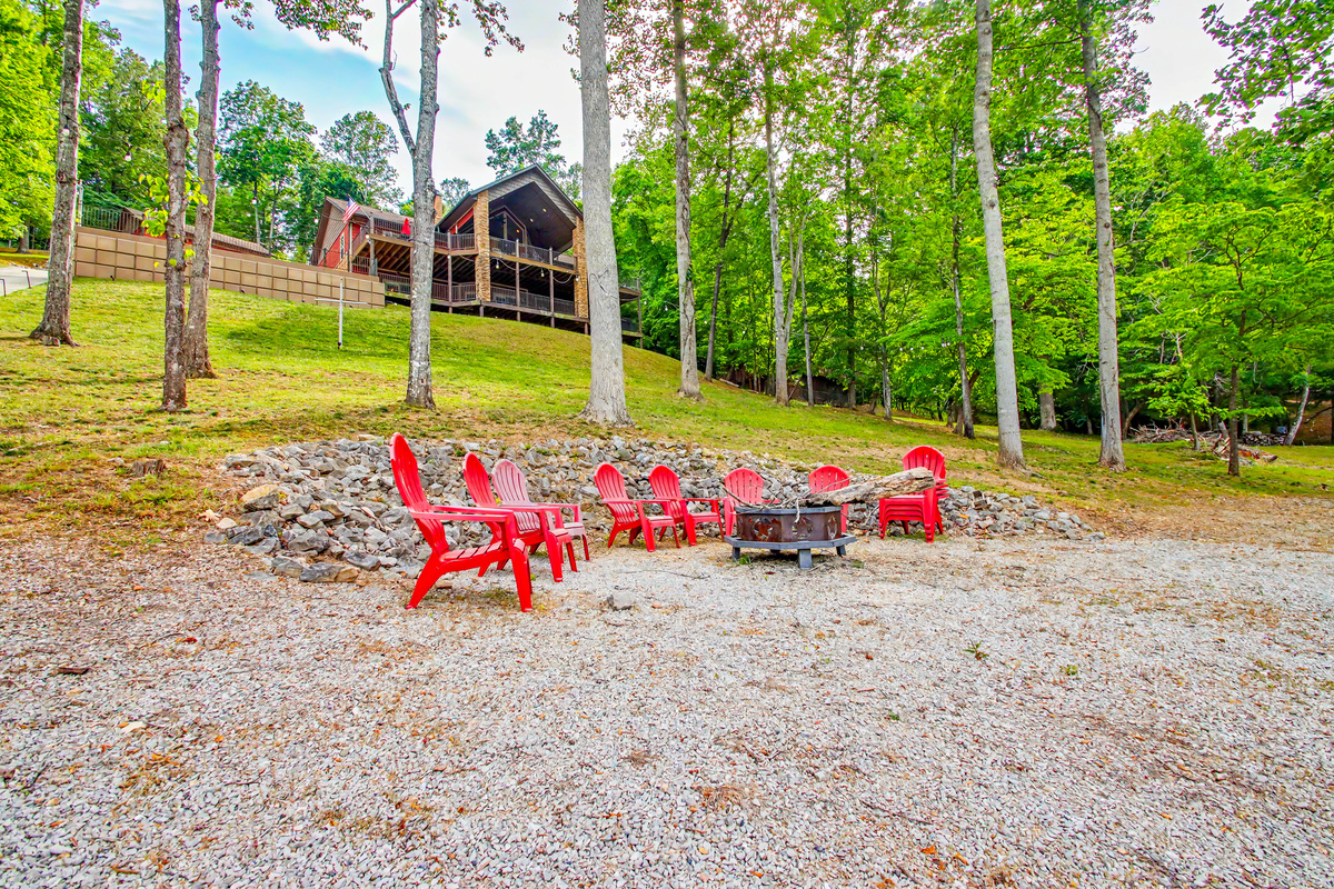Sit by the fire pit!