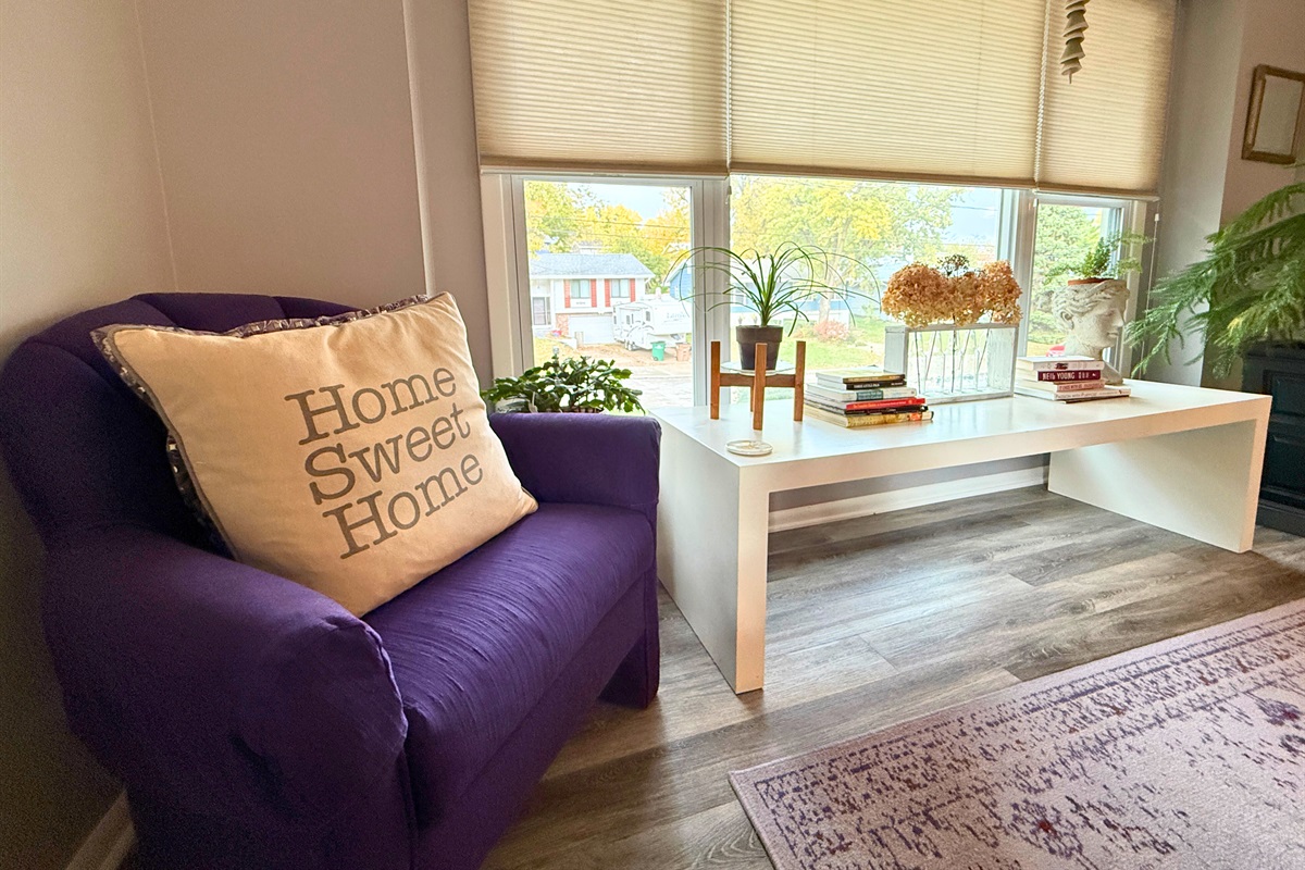 Reading nook, perfect for coffee in the morning