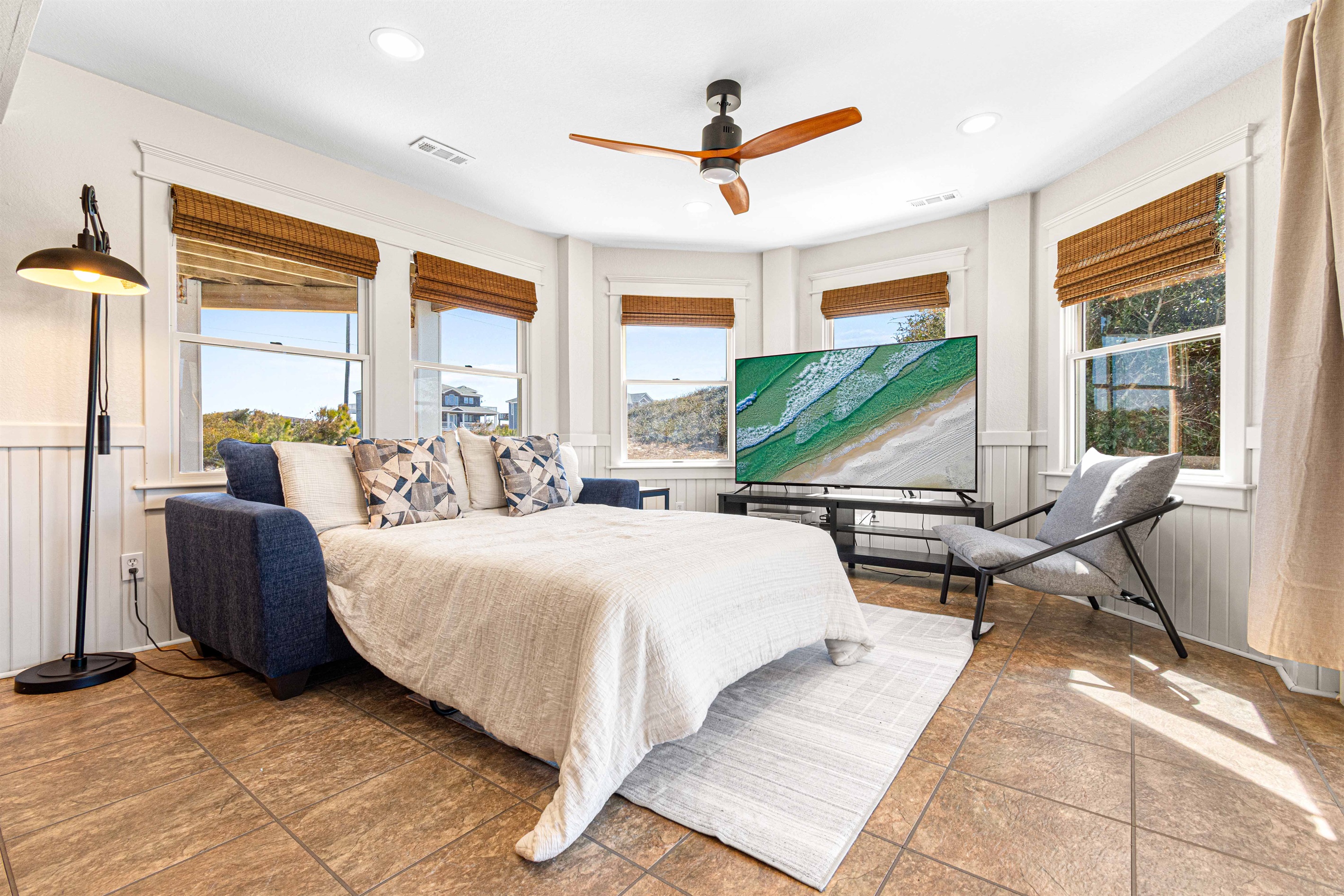 Full size sleeper sofa in the game room