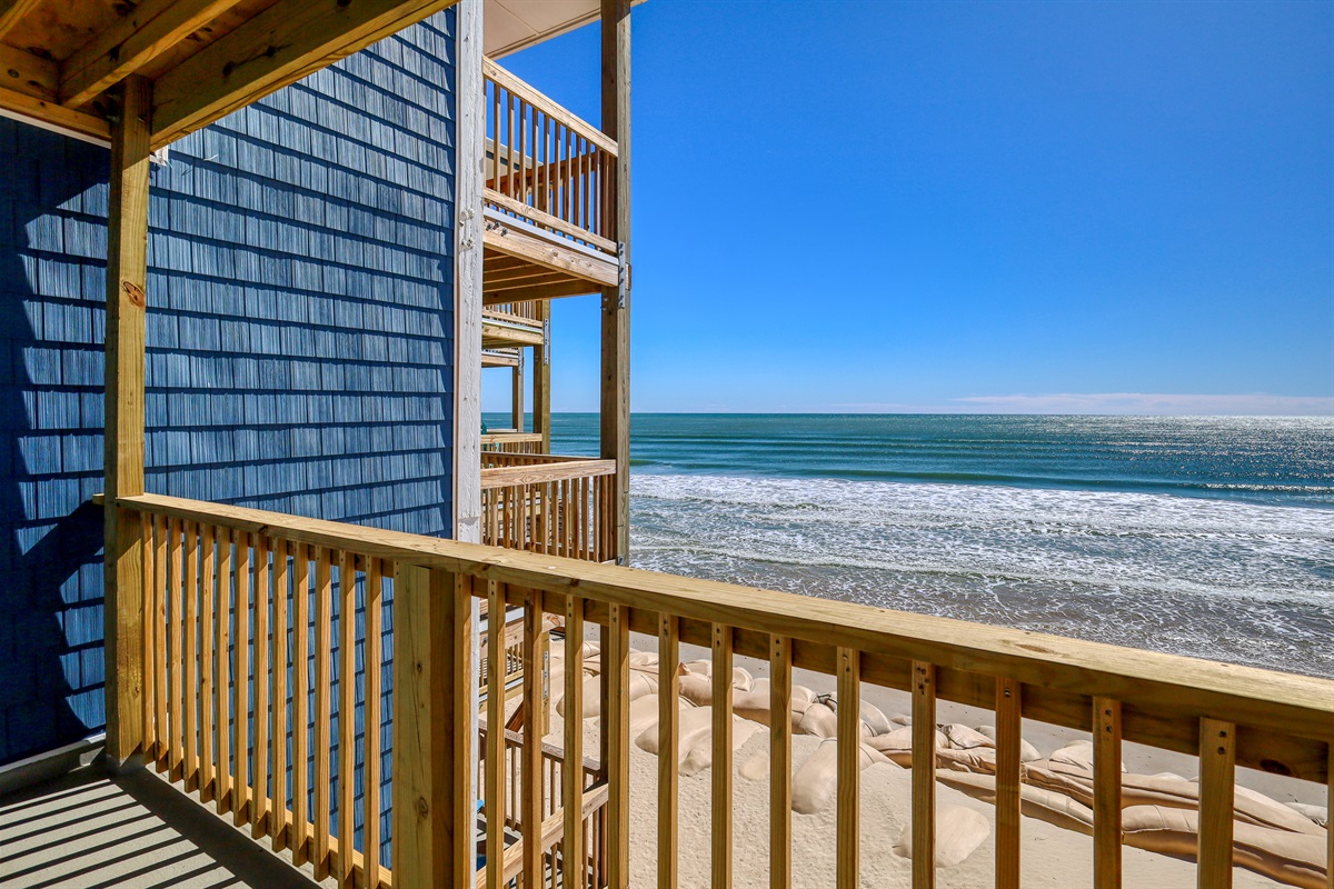 Large oceanfront balcony