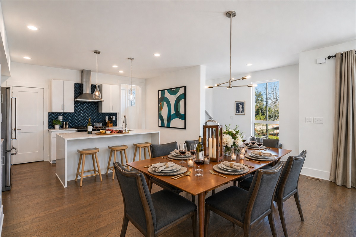 Host a meal at home in the dining room. 