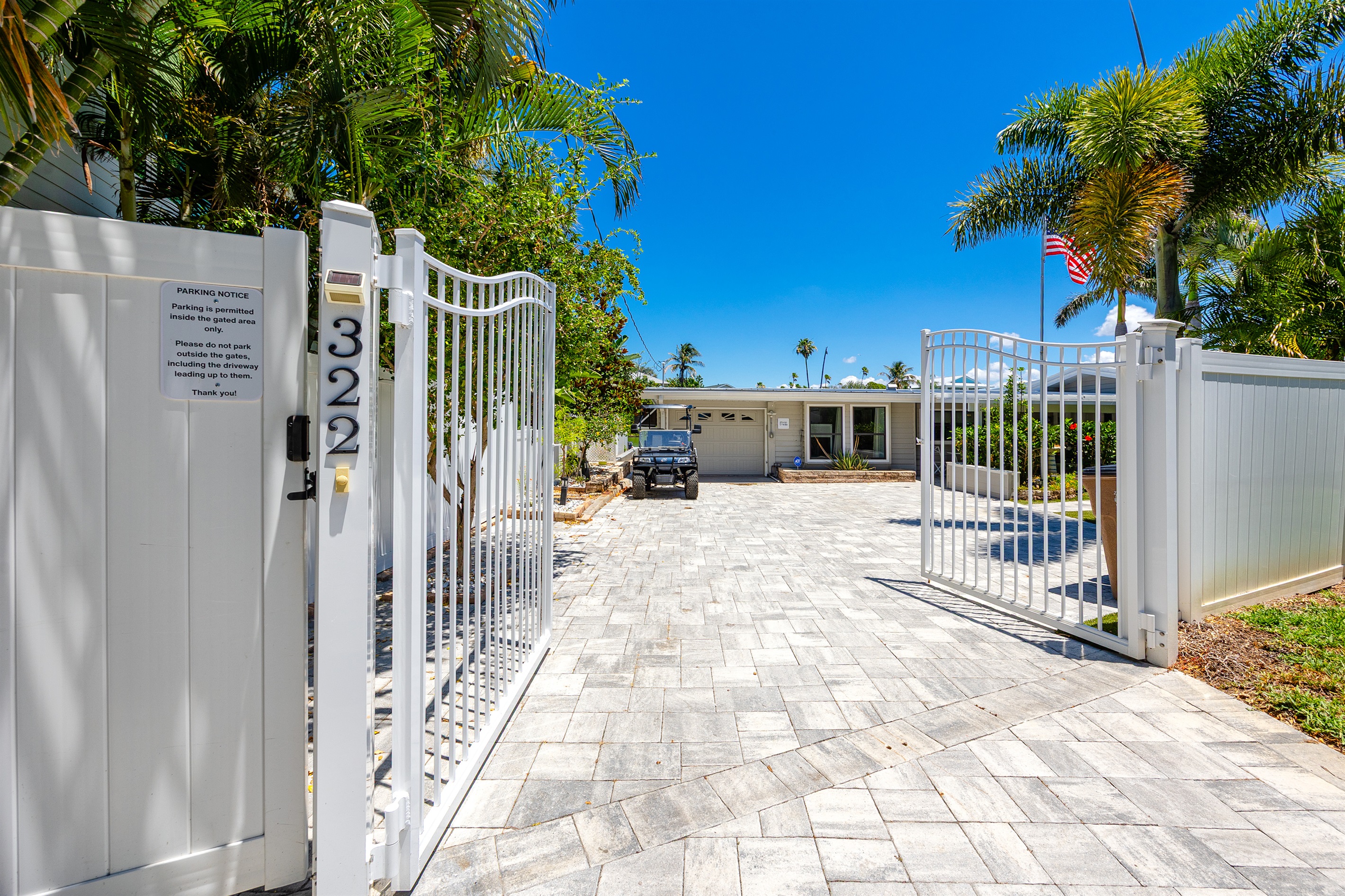 Gated entrance to the home
