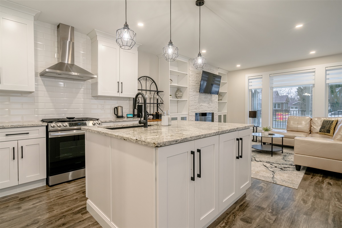 Kitchen island and appliances