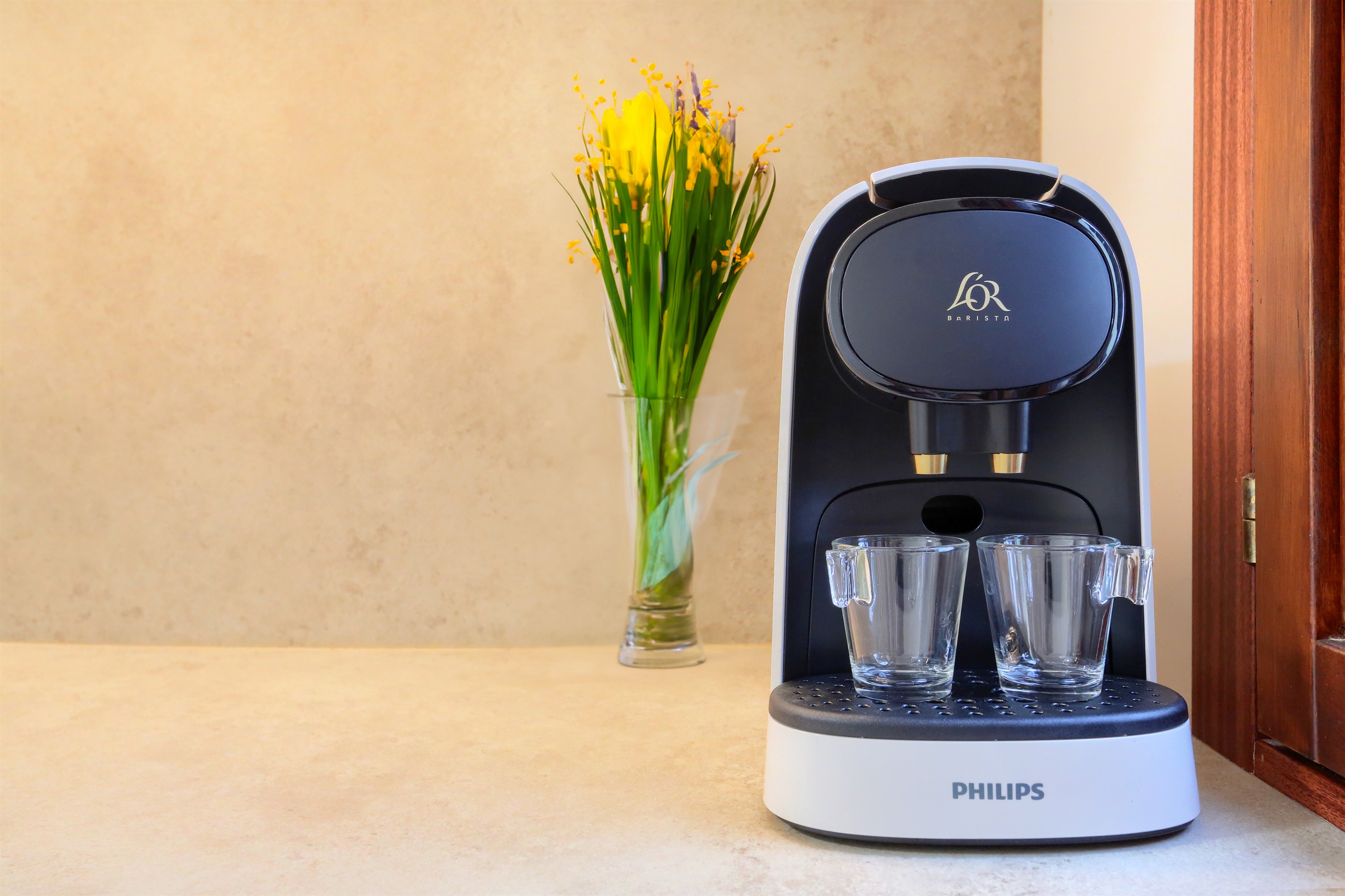 Coffee machine available to start your day with a great cup of coffee and enjoy relaxing moments during your stay.