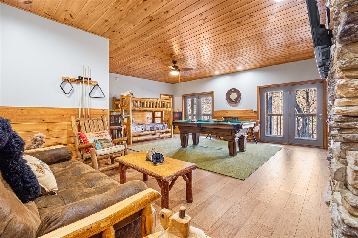 Hang out here, hang out on the deck, hang out in the hot tub. You're on vacation!