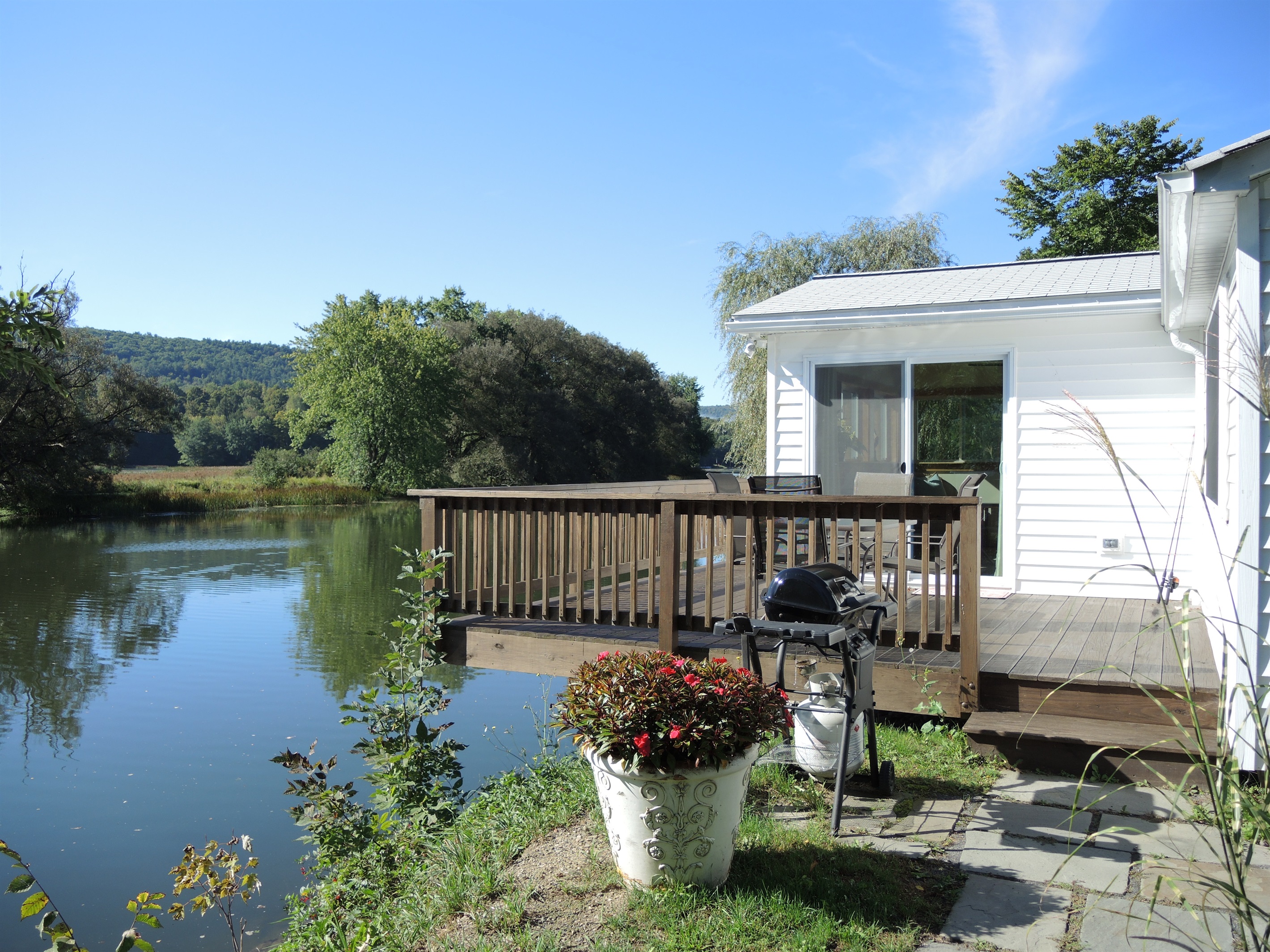 Back deck overlooking the Susquehanna River