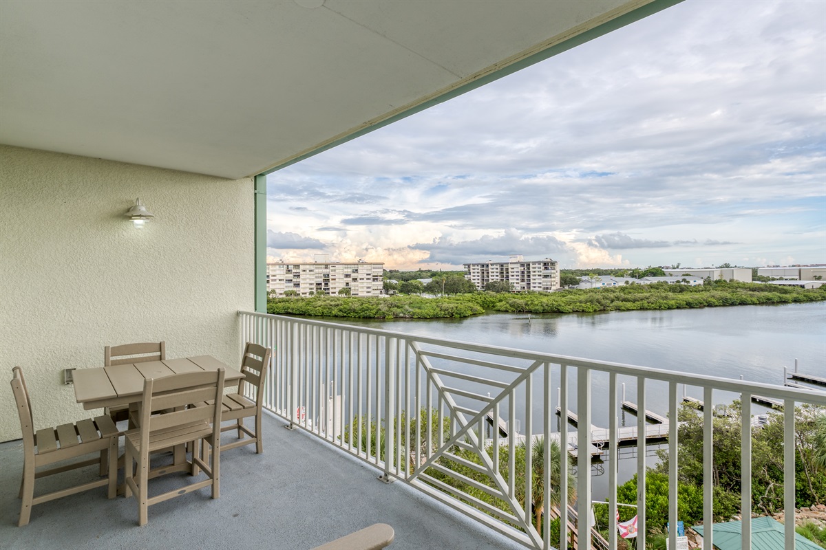 Private Balcony in unit, lovely intracoastal view!