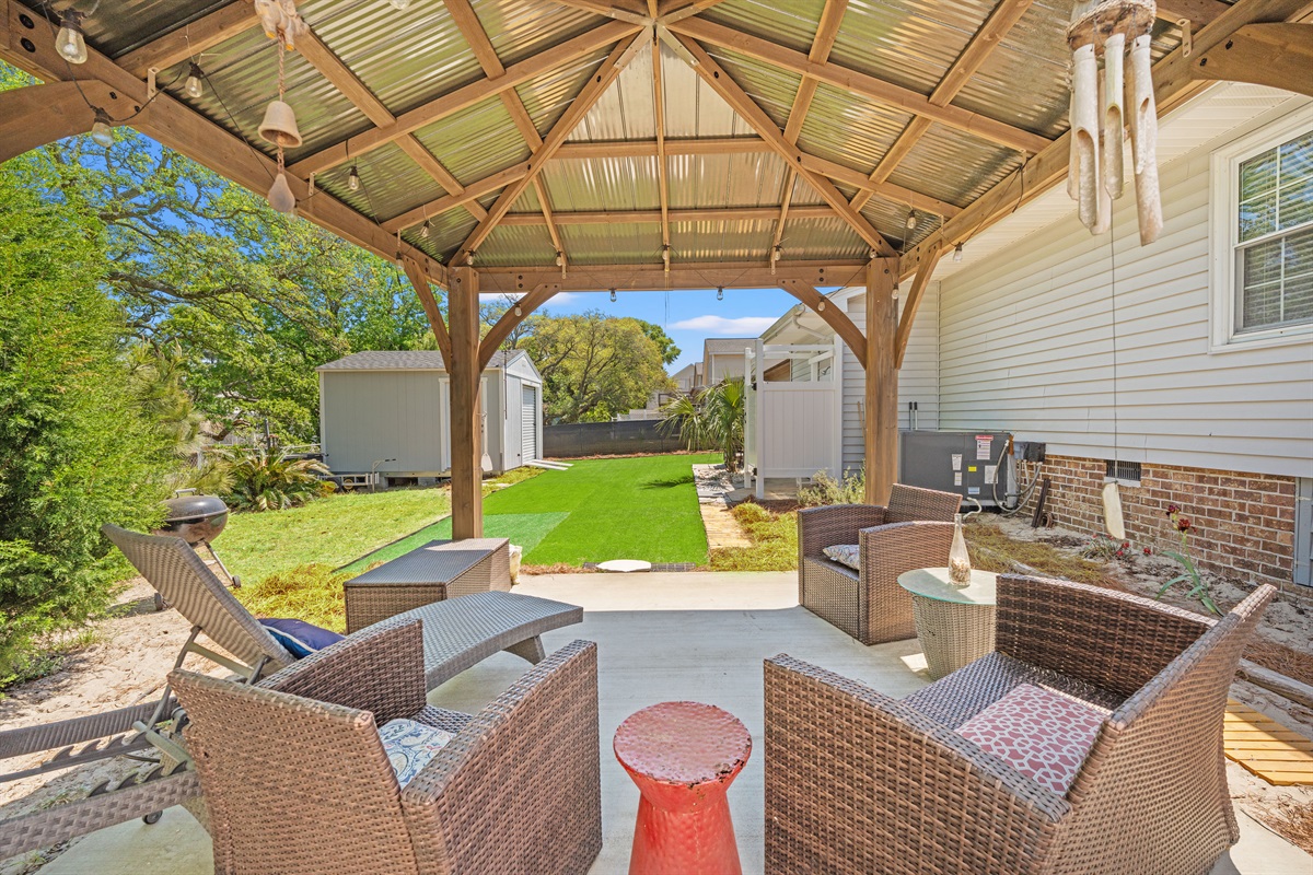 Covered/Lighted Gazebo for Evening Gatherings