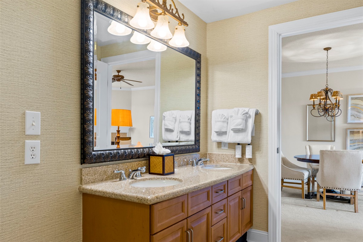 Guest Bathroom connecting to Living Room and Guest Bedroom