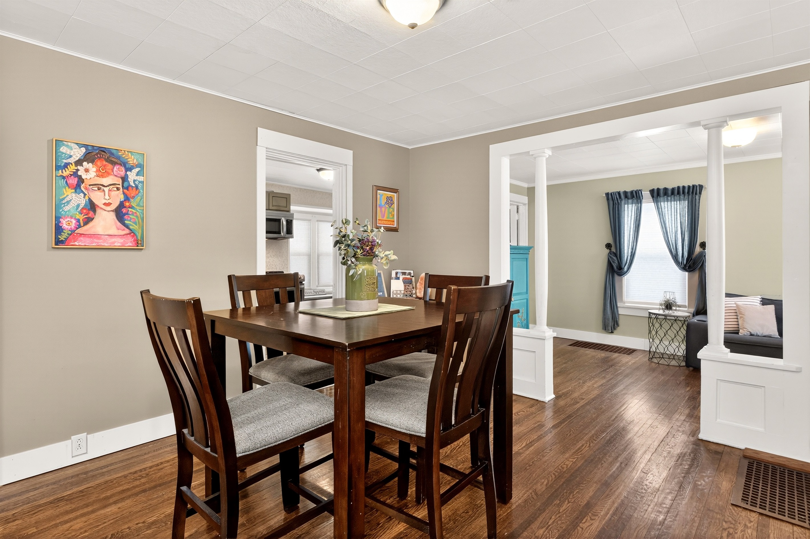 Additional seating or game table leading into the living room or kitchen- main floor