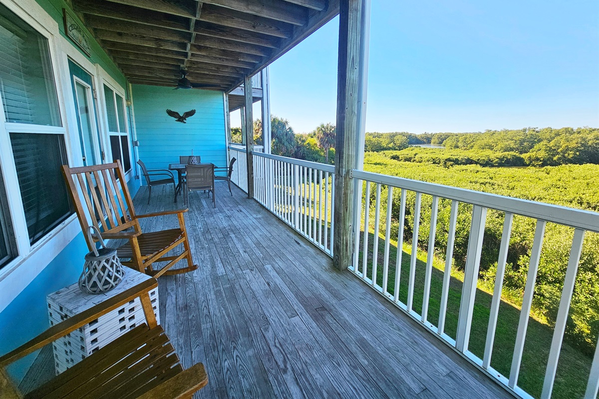 Rocking Chair on Outside Deck